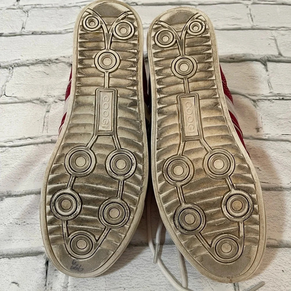 Men’s COOGI red chambray sneakers Sz 1 - Picture 6 of 8